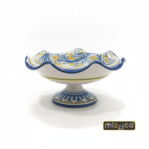 Alzatina in ceramica di Caltagirone "Decoro Azzurro" - immagine 3