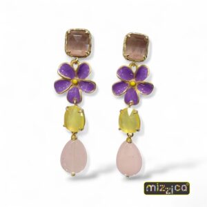 Orecchini "Fiore Viola"