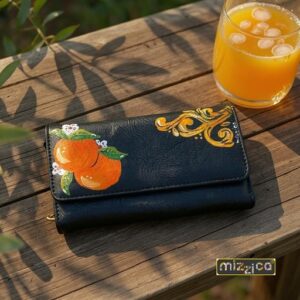 Portafoglio nero “Fior di Arancia”
