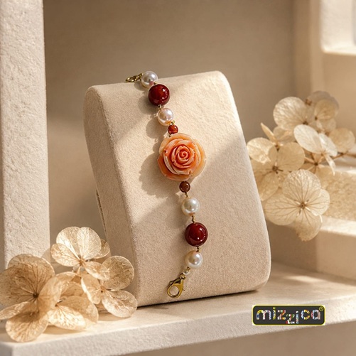 Bracciale "Rosa rosa" - immagine 3