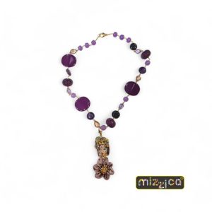 Collana nuance Viola con ciondolo in ceramica
