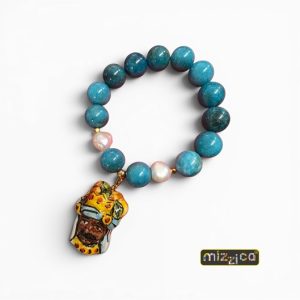 Bracciale Siciliano con Agata e Testa di Moro in Ceramica
