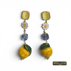 Orecchini "Limoni" in ceramica
