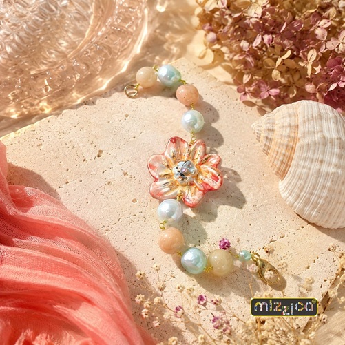 Bracciale "Fiore in ceramica" - immagine 2