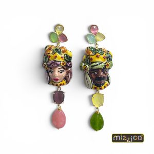 Orecchini  "Teste di Moro Multicolor"