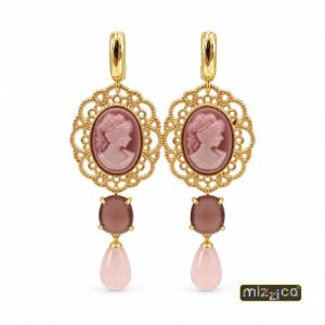 Orecchini "Cammeo Rosa"