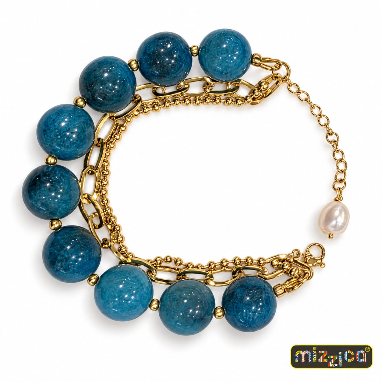 Bracciale “Apatite a tre fili”
