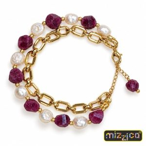 Bracciale “Perle e Tormalina”