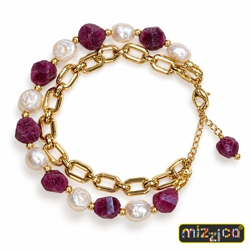 Bracciale “Perle e Tormalina”